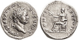 TITUS , As Caesar, Den., PONTIF TRP COS IIII, Pax std l, RIC 783; Choice EF, well centered & struck, sharp detail on portrait & Pax; good metal with l...