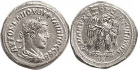 PHILIP II , As Aug., Antioch Tet, Head r/Eagle stg r, ANTIOXIA SC below; Choice EF, centered, some crudeness in rev lgnd, otherwise well struck, great...