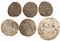 GERMANY, BREMEN, Lot of 3 Æ (very poor) & 3 sil (less poor), 1600s? Need research.