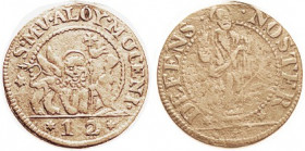 ITALY , Venice, A. Mocenigo IV, 1763-78, Æ Soldo = 12 Bagattini, 21 mm, lion & doge/ Christ stg, F-VF/F, trace of rev porosity. (A VF realized $67, CN...