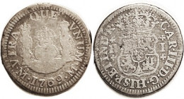 MEXICO , Real, 1769, Pillar type, VG+ one teensy flaw on rev it's silly to mention. Nice.