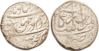 PERSIA , Zand Dynasty, Ar Abbasi, AH 1177 (1755), Karim Khan, Kashan mint, 19 mm...