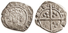 Edward III, 1327-77, Ar Penny, Durham, Bishop Hatfield, S1596, AVF, sl off-ctr on squareish flan, actually almost as struck with excellent metal, lt p...