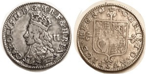 Charles II, Undated Milled 2 Pence, Bust l/shield, Choice VF, well struck, excel...