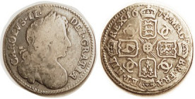Charles II, 6 Pence, 1674, Nice bold VG, well struck, good metal with deep toning. Spink £75.
