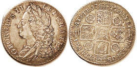 George II, Shilling, 1747, Choice AEF, excellent metal quality, luster & pleasing lt tone. (An EF realized $884 , Baldwin's 9/07; GVF $421 + buyer fee...