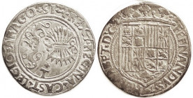 Ferdinand & Isabella, 1469-1504, Ar Real, 26 mm, Shield/bundle of arrows & yoke, Toledo, AVF, good strike with only minor crudeness, excellent metal, ...