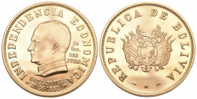 BOLIVIEN Republik 35 Grams (50 Bolivianos) 1952. 38.90 g. Fr. 40. Fast FDC