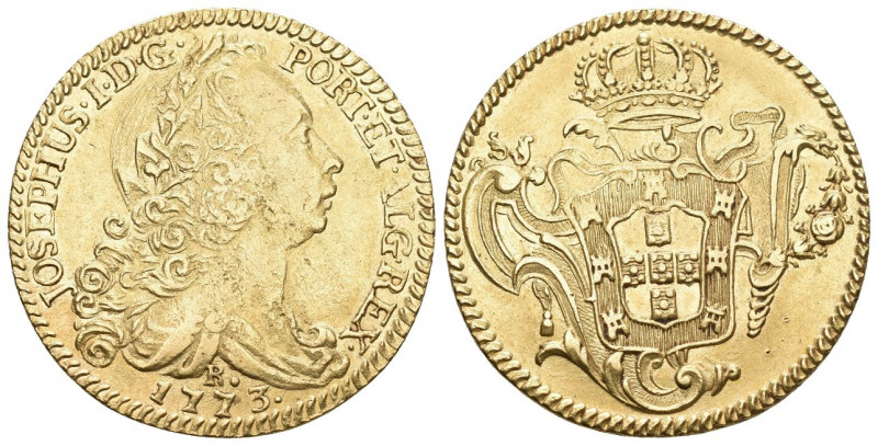Brasilien Jose I. 1750 - 1777 6400 Reis 1773 R Rio Friedberg 69 14,14g vorzüglic...