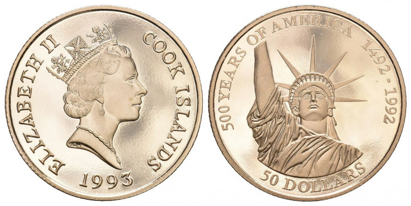 Cook Island 1993 50 Dollar Gold 7,78g selten Proof