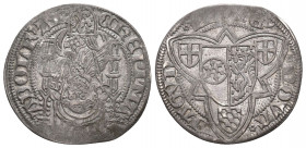 Rheinland-Pfalz Mainz, Erzbistum
Adolph II. von Nassau, 1461-1475 Weisspfennig o. J. (1461/1462), Mainz, mit Titel electus et confirmatus. St. Petrus ...