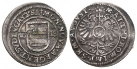 Isenburg Wolfgang Ernst, 1596 - 1633. Groschen 1618, Büdingen. Mit Titel von Matthias. WE 10­6. 1,32 g. sehr schön bis vorzüglich
