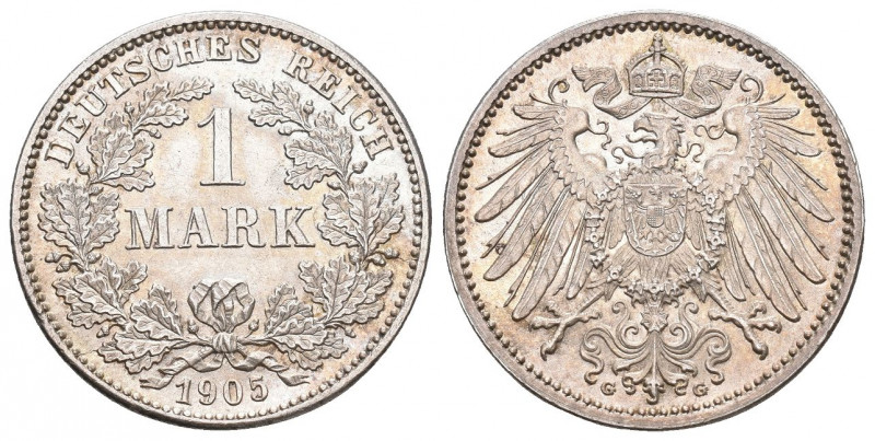 Deutschland 1905 G 1 Mark in Silber 5,3g Prachtexemplar bis unzirkuliert