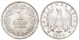 Deutschland 1925 1 Mark Silber 5g KM 44 MZZ G fast FDC