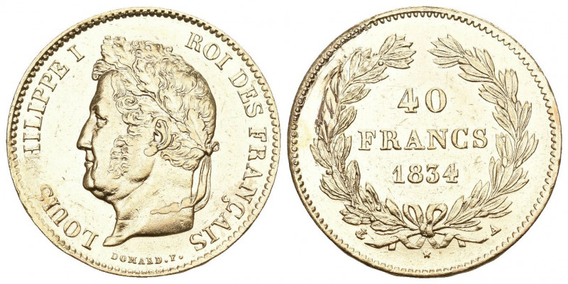 FRANKREICH. Königreich und Republik. Louis Philippe, 1830-1848.
40 Francs 1834 ...
