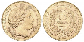 Frankreich 1895 10 Francs Gold Seltene Qualität Gold 3,22g fast FDC
