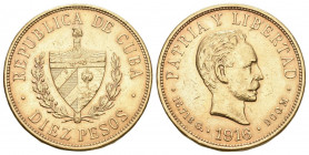 KUBA. Republik. 10 Pesos 1916, Philadelphia. 16.71 g. KM 20. Fr. 2. bis unzirkuliert