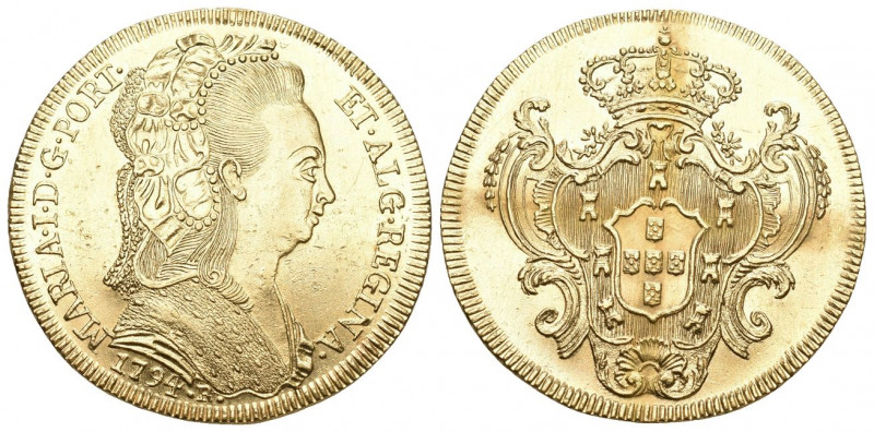 Portugal 1794 Maria 6400 Reis I , 14.31g fast unzirkuliert