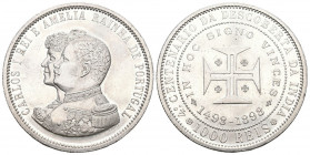 Portugal 1898 1000 Reis Silber 25g KM 539 vorzüglöich bis unzirkuliert