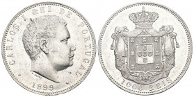 Portugal 1899 1000 Reis Silber 25g Carlo I KM 540 bis unzuirkuliert