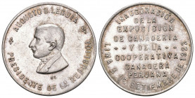 Peru 1922 Medaille Bronce versilbert Eröffnungsfeier Exposition de Canaderia selten bis unzirkuliert