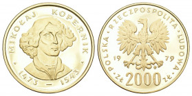 POLEN Republik. 2000 Zloty 1979. Nikolaus Kopernikus. 8.00 g. Fr. 122. FDC aus Polierter Platte