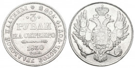 RUSSLAND. Nikolaus I. 1825-1855 3 Rubel 1830 SPB, St. Petersburg (10,16 g), Bitkin 75 Platin bis vorzüglich