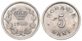 Rumänien 1900 5 Bani Cu-NI KM 8 selten FDC