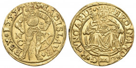 RDR / ÖSTERREICH. Ferdinand I. 1521-1564. Dukat 1555 KB, Kremnitz. 3.50 g. Huszar 895. Fr. 48. fast unzirkuliert