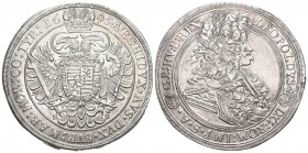 Römisch-Deutsches Reich - Österreich Leopold I., 1657-1705. Taler 1695, . Dav. 3245, Voglh. 221 / VI, Her. 642, M. / T. 754 f. vorzüglich +
