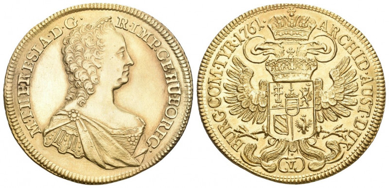 RÖMISCH-DEUTSCHES REICH Maria Theresia, 1740-1780. 5 Dukaten 1761 (Jahreszahl im...