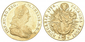 RÖMISCH-DEUTSCHES REICH Maria Theresia, 1740-1780. Dukat 1774 BV, Nagybánya. 3,46 g. Eypeltauer 303, Fb. 183. fast unzirkuliert