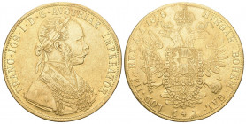 ÖSTERREICHISCHES KAISERREICH Franz Joseph 1848-1916 4 Dukaten 1878, Wien. Fr: 487 randfehler sonst sehr schön bis vorzüglich