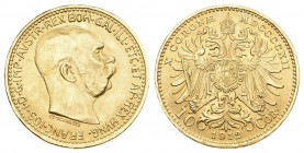 Österreich 10 Kronen, Gold, 1912, Franz Joseph II.Nachprägung bis unzirkuliert