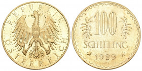 Münzen Österreich 100 Schilling, 1929 1. Republik 1918 - 1933 - 1938. Wien. 23,59g bis unzirkuliert