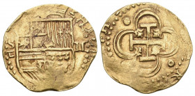 SPANIEN. KÖNIGREICH. Felipe II., 1556-1598. 2 Escudos o. J. S-p, Sevilla. 6,75 g. Calicó 829, Fb. 169. vorzüglich