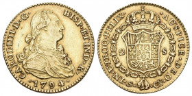 SPANIEN KÖNIGREICH Carlos IV., 1788-1808 2 Escudos 1794, 1798 . 13,54 g. Calicó 328, 335, Fb. 296 (2x), Schl. 27, 31 selten bis vorzüglich