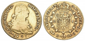 SPANIEN KÖNIGREICH Carlos IV., 1788-1808. 2 Escudos 1801 S-CN, Sevilla. 5,91 g Feingold. Calicó 453, Fb. 297, Schl. 57. GOLD. sehr schön