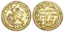 Schweiz / Switzerland / Suisse Zürich - Stadt (D) 1/4 Dukat 1709 (0,86 g), HMZ:2-1163e, Fr:488 Gold vorzüglich +