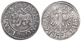 Schweiz / Switzerland / Suisse BERN, STADT
Halbdicken (10 Kreuzer) o.J. (um 1610). Münzmeister Peter Kolin, 1606-1614. + MONE + BERNENSIS. Nach links ...