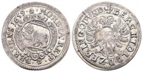Schweiz / Switzerland / Suisse BERN. 20 Kreuzer 1659, Bern. Variante mit leeren Wappenfeldern. 4.65 g. . HMZ 2-194c Sehr selten / Very rare.vorzüglich...