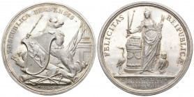 Schweiz / Switzerland / Suisse Bern. Medaillen.
Sechzehnerpfennig o. J. (ab 1742 bis 1780), Bern. Von einem aufrechten, rückwärts nach rechts blicken...