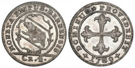 Schweiz / Switzerland / Suisse Batzen 1789. 2.49 g. HMZ 2-223I. Selten in dieser Erhaltung / Very rare in this condition. FDC