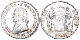 Schweiz / Switzerland / Suisse Neuenburg/Neuchâtel. Könige von Preussen. Friedrich Wilhelm III. 1797-1805 und 1814-1840.
21 Batzen 1799, Neuchâtel. 1...