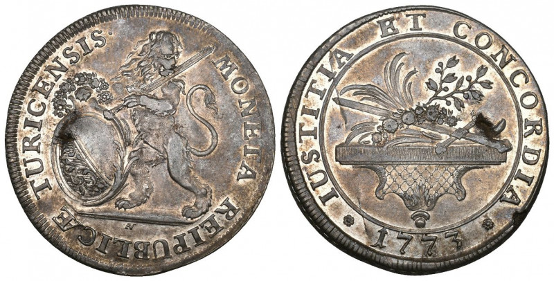 Schweiz / Switzerland / Suisse ZÜRICH, STADT & KANTON.
1/2 Taler 1773, Zürich. ...
