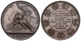 Basel. Kupfermedaille 1844. Basel. Eidgenössisches Freischiessen. 25.99 g. Richter (Schützenmedaillen) 87e. Fast FDC