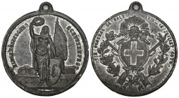 Basel. Blei-/Zinnmedaille 1879. Basel. Eidgenössisches Schützenfest. Richter (Schützenmedaillen) 94b bis vorzüglich