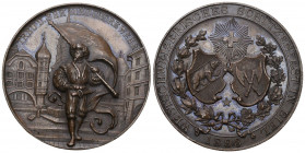 Bern. Kupfermedaille 1893. Biel. Westschweizerisches Schützenfest. 49.98 g. Richter (Schützenmedaillen) 225b. Marktverfügbarkeit: Weniger als ca. 250 ...