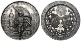 Bern. Silbermedaille 1893. Biel. Westschweizerisches Schützenfest. 38.77 g. Richter (Schützenmedaillen) 225a. FDC