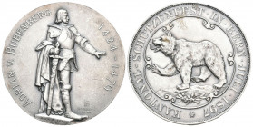 Bern. Silbermedaille 1897. Bern. Kantonalschützenfest. Richter (Schützenmedaillen) 234a. Marktverfügbarkeit: Weniger als ca. 300 Exemplare bekannt fas...